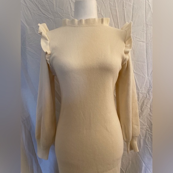 Sweater Dress Cream Size L - Picture 4 of 11